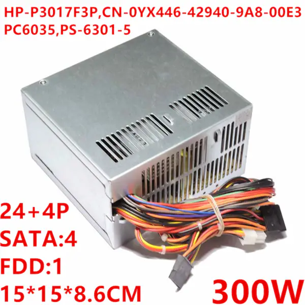 Zdroj napájení pro HP Vostro 200 230 260 300W Napájecí zdroj HP-P3017F3P PS-5301-08 PC6035 PS-6301-5 ATX0300D5WB DPS-300AB-24 A