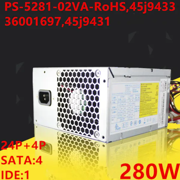 Zdroj napájení pro spínaný zdroj Lenovo 280 W PS-5281-02VA PS-5281-02VA-RoHS 45j9433 36001697 45j9431