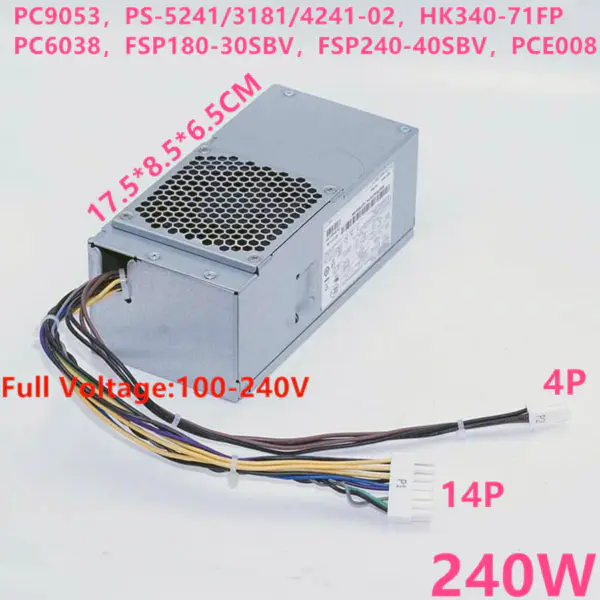 Zdroj napájení pro Lenovo H3050 4550 14pinový 240W spínaný zdroj PS-4241-02 HK340-71FP FSP240-40SBV PCE008 PS-3181-02