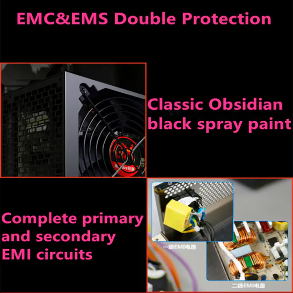 Zdroj pro značku Huntkey ATX INTEL AMD Dorsal line Broad silence 600W Spínaný zdroj GX600