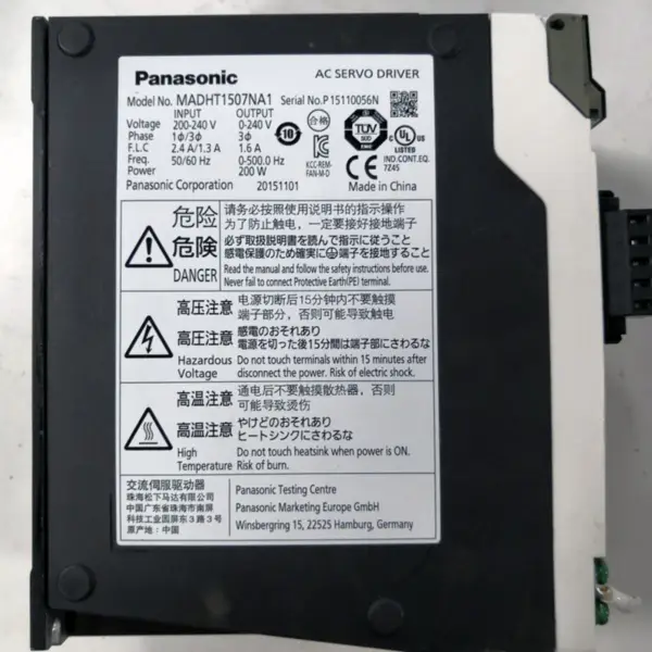 Střídavý servopohon Panasonic MADHT1507NA1 A5 200W