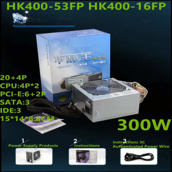Zdroj pro značku Huntkey Intel I5 AMD A8 A6 HD7770 GTX650Ti GTX550Ti 300W spínaný zdroj HK400-53FP HK400-16FP