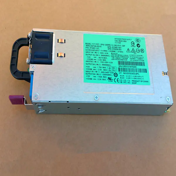 Zdroj napájení pro HP DL580G7 1200W HSTNS-PD19 DPS-1200FB-1 A 570451-001 570451-101 579229-001 578322-B21