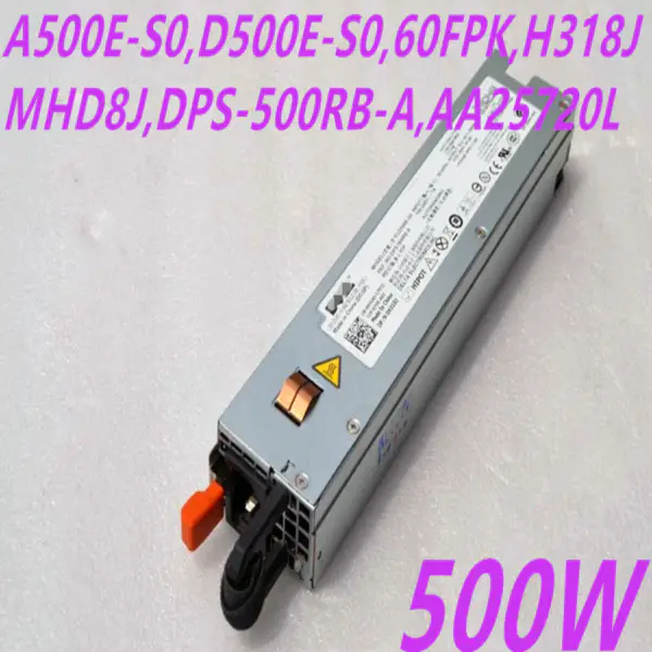 Dell PowerEdge R410 500W spínaný zdroj napájení A500E-S0 D500E-S0 60FPK H318J MHD8J DPS-500RB-A AA25720L
