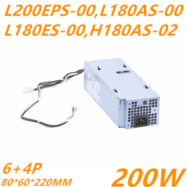 Dell 3050 5050 7050 6pinový 200W napájecí zdroj L200EPS-00 L200AS-00 B200AS-00 D200AS-00 H200EBS-00 H200NS-00