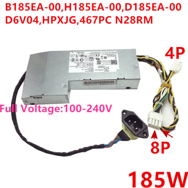 Zdroj napájení pro Dell 9010 9030 3340 5348 185W napájecí zdroj B185EA-00 H185EA-00 D185EA-00 DPS-185AB-1 A D6V04 467PC N28RM
