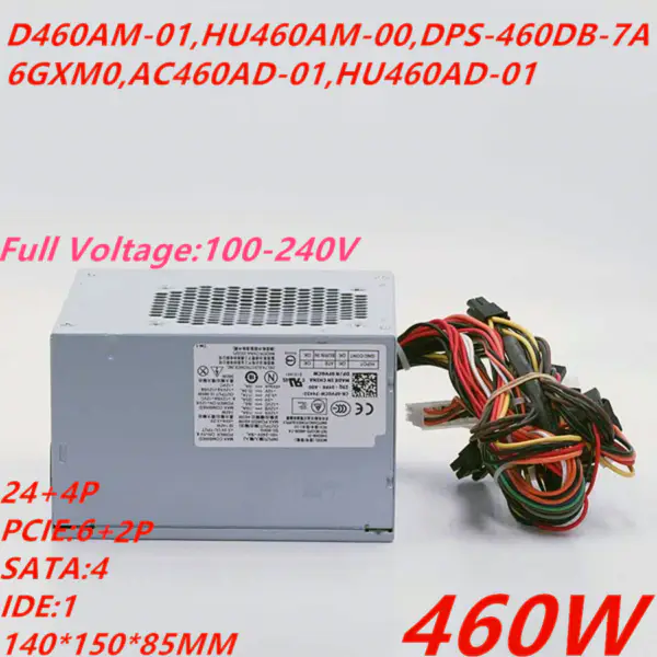 Zdroj napájení pro Dell 8000 8100 8300 8500 8700 8900 460W D460AM-01 HU460AM-00 D460AM-03 AC460AD-01 HU460AD-01