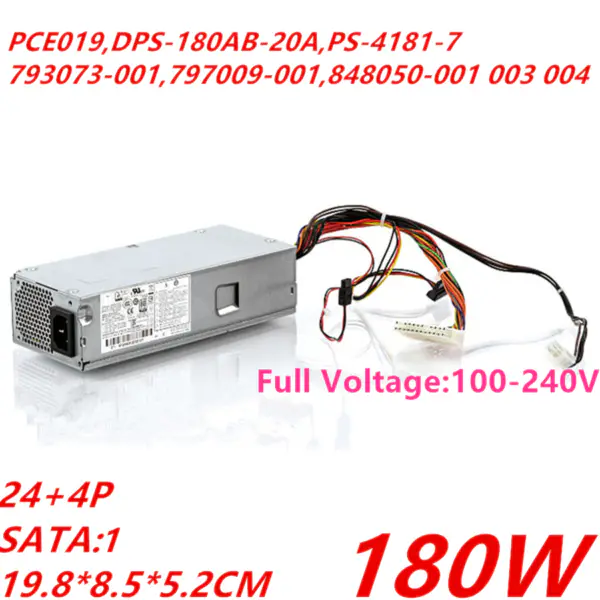 Zdroj napájení pro HP S5 S5-1333 1523 1537 180W PCE019 PS-4181-7 793073-001 797009-001 848050-001