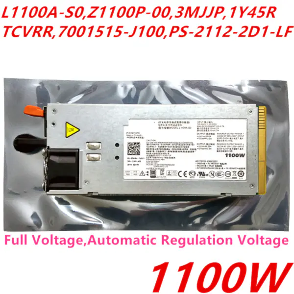 Zdroj napájení pro Dell R910 810 710 510 1100W napájecí zdroj L1100A-S0 Z1100P-00 1Y45R TCVRR 7001515-J100 PS-2112-2D1-LF 0GVHPX