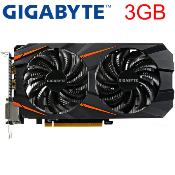 GIGABYTE GTX 1060 3GB 192Bit GDDR5 Video Card Použité grafické karty pro nVIDIA VGA karty Geforce GTX 1050 Ti HDMI 750 960