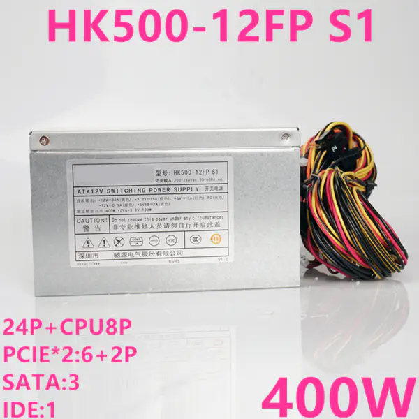 Spínaný napájecí zdroj HK500-12FP S1 s výkonem 400 W a špičkovým výkonem 500 W od společnosti Huntkey