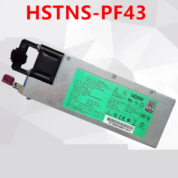 Zdroj napájení pro HP DL388G9 1400W spínaný zdroj napájení HSTNS-PF43 720620-B21 754383-001 733427-001