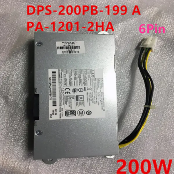 Zdroj napájení pro HP AIO 705G2 800G2 6pinový 200W napájecí zdroj DPS-200PB-199 A PA-1201-2 792198-001 792224-001 DPS-160AB-5 A