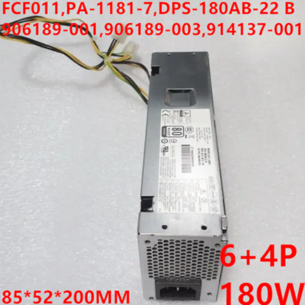 Zdroj napájení pro HP ProDesk 400G4 6Pin 180W napájecí zdroj FCF011 PA-1181-7 DPS-180AB-22 B 906189-001 906189-003 914137-001