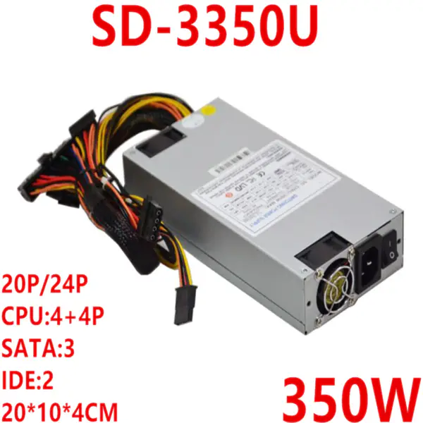 Napájecí zdroj pro R-Senda Standard 1U s jmenovitým výkonem 250 W a špičkovým výkonem 350 W Spínaný napájecí zdroj SD-3350U
