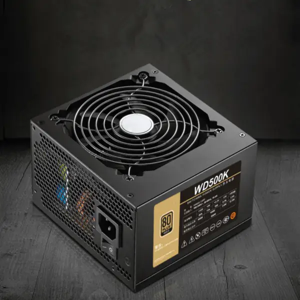 Napájecí zdroj pro značku Huntkey WD500K RTX2070 RX580 80PLUS Gold Mute Počítačový herní zdroj 500W Napájecí zdroj HK600-12PP