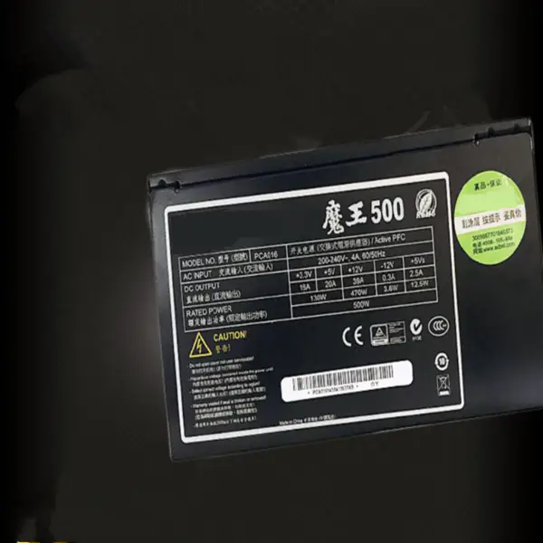 Napájecí zdroj pro AcBel Devil 500 ATX s polovičním modulem Konkurenční napájecí zdroj 500W Spínaný zdroj PCA016
