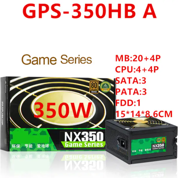 Napájecí zdroj pro značku Delta NX350 80plus Bronze Plně napěťový tichý herní hostitelský zdroj 350W Napájecí zdroj GPS-350HB A