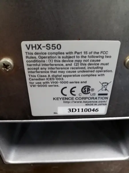 KEYENCE VHX-500Budeme mít příznivější způsob logistiky