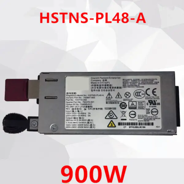 Zdroj napájení pro HP DL180 DL160 G9 900W spínaný zdroj napájení HSTNS-PL48-A 743907-002 744689-B21 754376-00