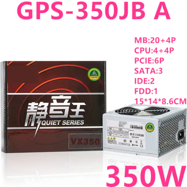 Zdroj napájení pro značku Delta VX350 ATX GTX1050 Mute Wide Napájecí zdroj pro stolní počítače s jmenovitým výkonem 350 W ve špičce 450 W Zdroj GPS-350JB A