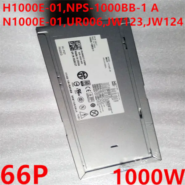 Zdroj napájení pro Dell T5400 5500 730 T7400 T7500 66Pin 1000W napájecí zdroj H1000E-01 N1000E-01 NPS-1000BB-1 A UR006 0JW123