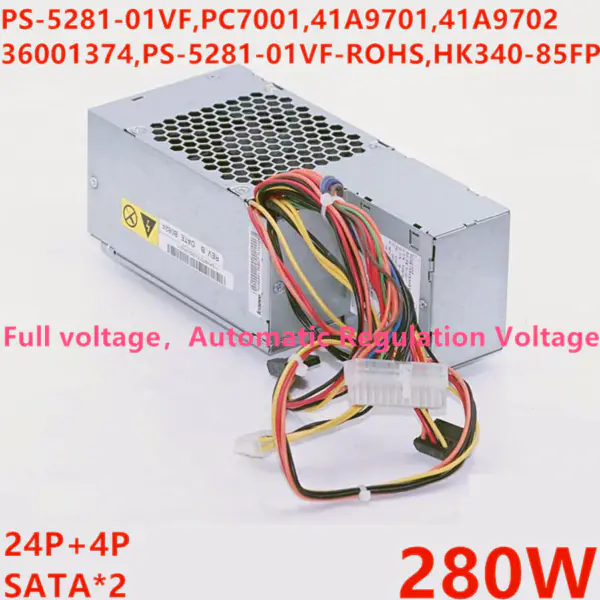 Zdroj napájení pro Lenovo M57 A57 58 q45 g31 280W PS-5281-01VF PC7001 41A9701 PC7032 PS-5281-01VF-ROHS HK340-85FP