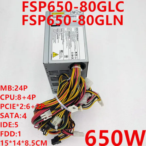 Zdroj napájení pro FSP 650W napájecí zdroj FSP650-80GLC FSP650-80GLN FSP700-80GLC FSP600-80GHN FSP600-80GLC/80EPN FSP650-80GHN SPI600GLN