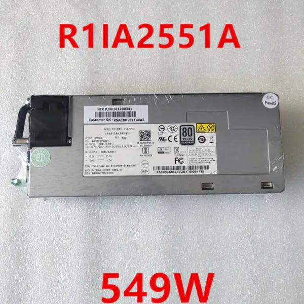 Zdroj napájení pro AcBel 80plus Platinum 549W spínaný zdroj R1IA2551A