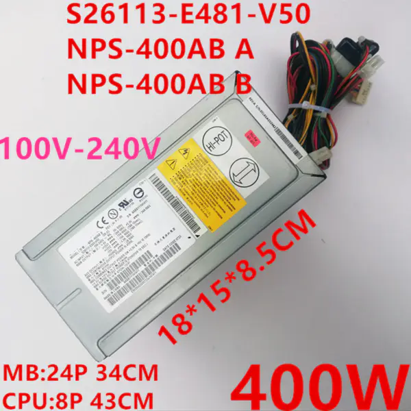 Zdroj napájení pro Siemens M460 M440 M450 400W spínaný zdroj S26113-E481-V50 NPS-400AB A NPS-400AB B