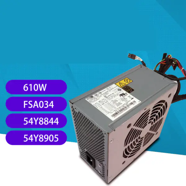 Lenovo Thinkstation S30 610W spínaný zdroj napájení FSA034 54Y8844 54Y8905 SP50A33622 36200322