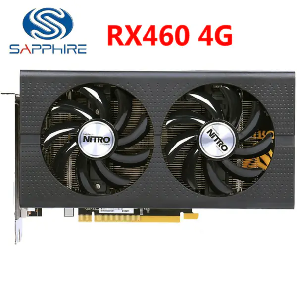 SAPPHIRE RX 460 4GB Grafické karty 128Bit GDDR5 Grafická karta pro AMD RX 400 series VGA Cards RX460 4GB DisplayPort HDMI DVI Used
