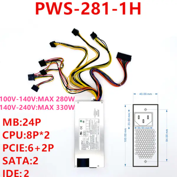Zdroj napájení pro spínaný zdroj Ablecom 1U 280W-330W PWS-281-1H
