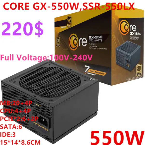 SeaSonic ATX 80plus Gold Full Module 550W/650W napájecí zdroj CORE GX-550W SSR-550LX CORE GX-650W SSR-650LX