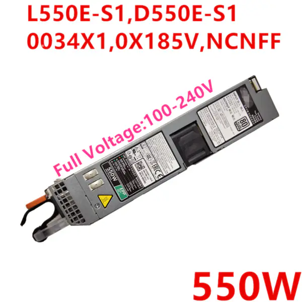 Zdroj napájení pro Dell R430 R330 DSS1500 550W spínaný zdroj napájení L550E-S1 D550E-S1 0034X1 0X185V NCNFF