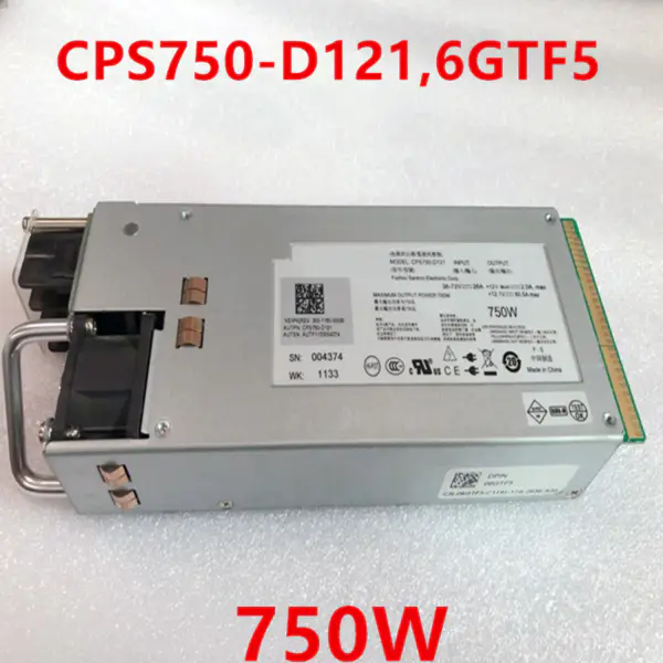 Zdroj napájení pro Dell R510 R910 DC 750W spínaný zdroj napájení CPS750-D121 6GTF5