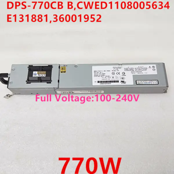 Zdroj napájení pro Lenovo R525 G3 770W spínaný zdroj DPS-770CB B CWED1108005634 E131881 36001952