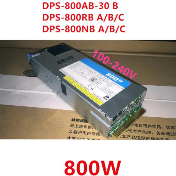 Zdroj napájení pro Lenovo ThinkServer RD530 RD630 640 SD220X4 800W DPS-800AB-30 B DPS-800RB A/B/C DPS-800NB A/B/C