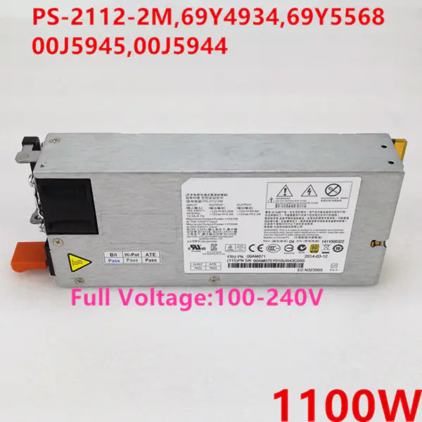 Zdroj napájení pro IBM X3755M3 1100W spínaný zdroj PS-2112-2M 69Y4934 69Y5568 00J5945 00J5944