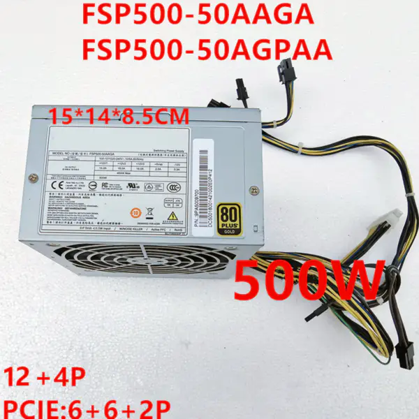 Zdroj napájení pro Lenovo Acer M6300 Q87 Q85 G3-605 12pinový 500W spínaný zdroj napájení FSP500-50AAGA FSP500-50AGPAA