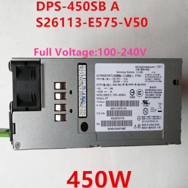 Fujitsu RX200s7 RX300S7 12V 36A 450W spínaný zdroj DPS-450SB A S26113-E575-V50