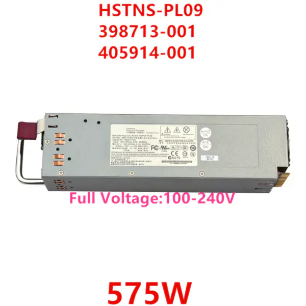 Zdroj napájení pro HP MSA60 MSA70 DL320S 575W spínaný zdroj napájení HSTNS-PL09 398713-001 405914-001