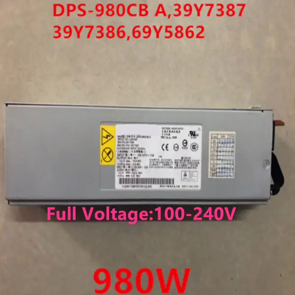 Zdroj napájení pro IBM X3400 X3500 M3/M2 980W spínaný zdroj DPS-980CB A 39Y7387 39Y7386 69Y5862