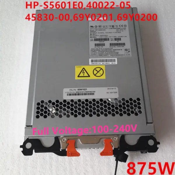 Zdroj napájení pro IBM AC DS3000 DS3512 DS3500 DS3524 585W Spínaný zdroj napájení HP-S5601E0 40022-05 45830-00 69Y0201 69Y0200