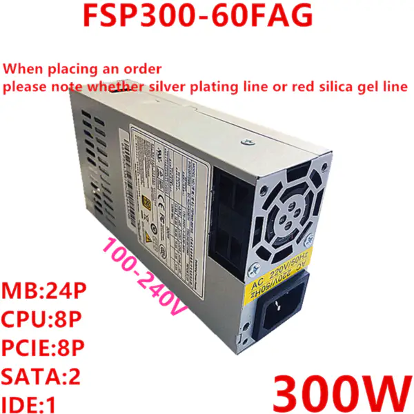 Zdroj napájení pro FSP AIO FLEX NAS Small 1U 80plus Gold K39 300W spínaný zdroj FSP300-60FAG FSP300-60LG
