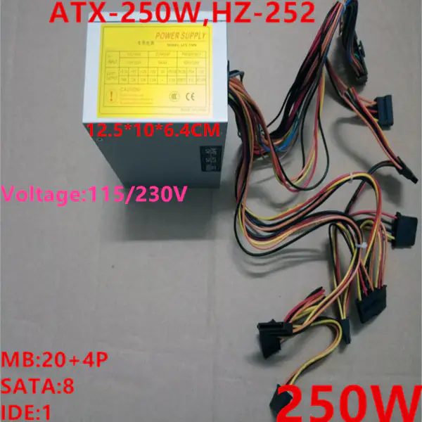 Hanker DVR NVR SATA*8 250W spínaný zdroj ATX-250W HZ-252