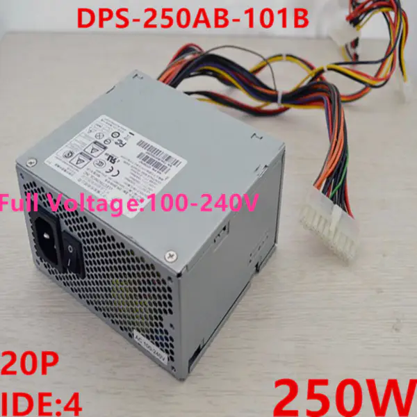 Zdroj napájení pro Hanker DVR NVR 20Pin IDE*4 250W spínaný zdroj DPS-250AB-101 B PSF250MP-60