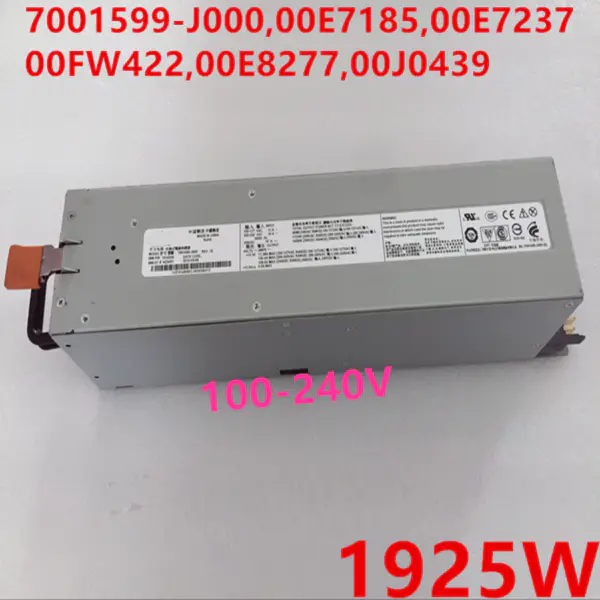 Zdroj napájení pro IBM P770 P720 1925W Spínaný zdroj napájení 7001599-J000 00E7185 00E7237 00FW422 00E8277 00J0439