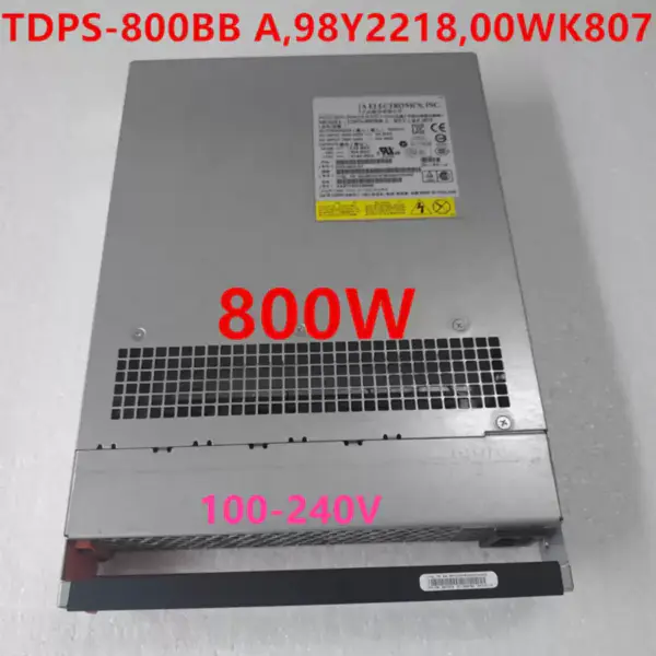 Zdroj napájení pro IBM V5000 V3500 V3700 Spínaný zdroj napájení TDPS-800BB A 98Y2218 00WK807