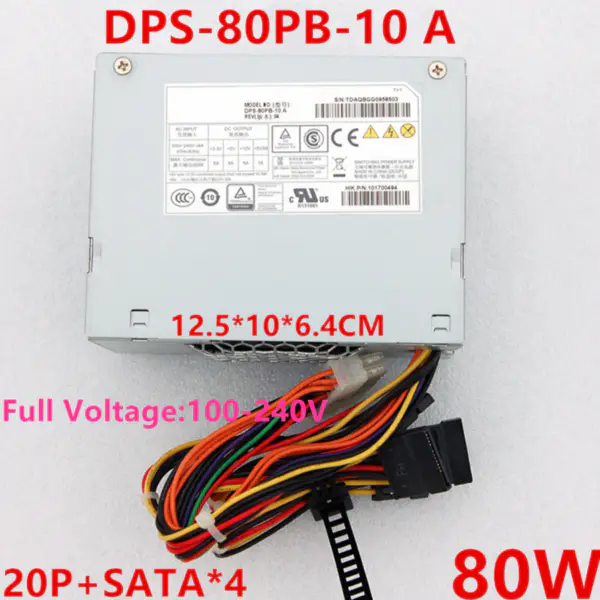 Zdroj napájení pro Hanker DVR NVR 7916HE-E4 7932HW-E4 7916N 20Pin SATA*4 80W spínaný zdroj DPS-80PB-10A